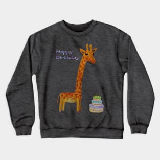 Birthday Giraffe Crewneck Sweatshirt